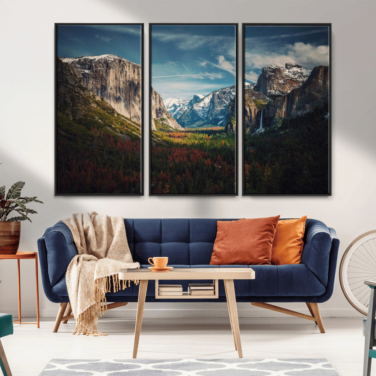Yosemite National Park Wall Art Canvas Print, Framed El Capitan Mountain Landscape