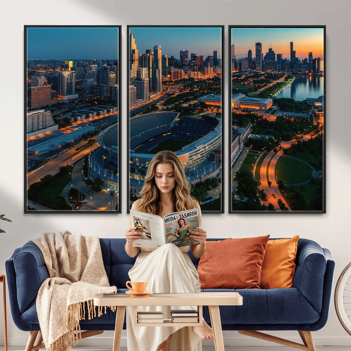 Chicago Bears Soldiers Field Wall Art Canvas Print