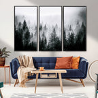 Elk Photography Wall Art Canvas Print, Framed Mountain Wildlife Art, Rustic Lodge Decor