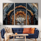 Abstract Wood Grain Canvas Print, Tree Ring Pattern Wall Art, Extra Large Living Room Wall Decor