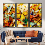 Butterfly Wall Art Canvas Print | Colorful Abstract Nature Artwork