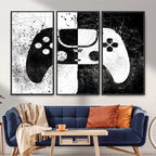 Abstract Gaming Controller Wall Art Canvas Print