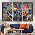 Graffiti Football Helmets Wall Art Canvas Print, Urban Street Art