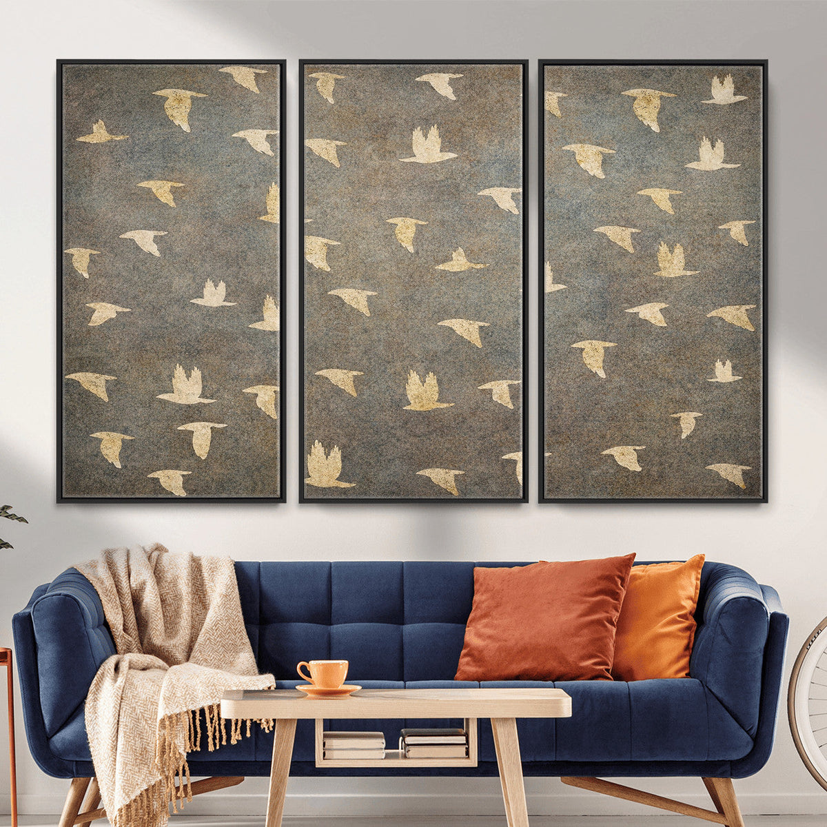 Abstract Birds Wall Art Canvas Print