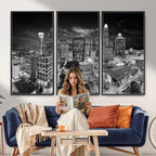 Charlotte Skyline Canvas Wall Art Print | North Carolina Cityscape