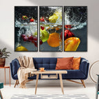 Kitchen Vegetables World Wall Art Canvas Print