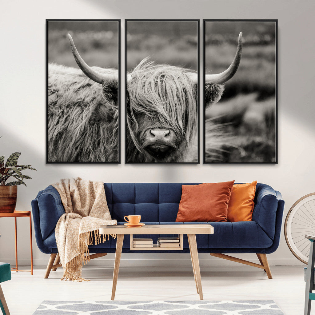 Cow Focus Canvas Wall Art Print