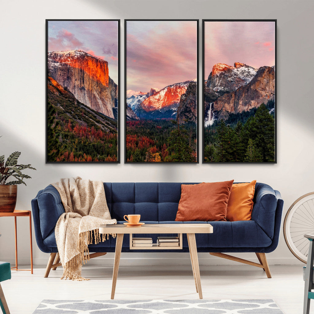 Yosemite Half Dome Wall Art Canvas Print El Capitan