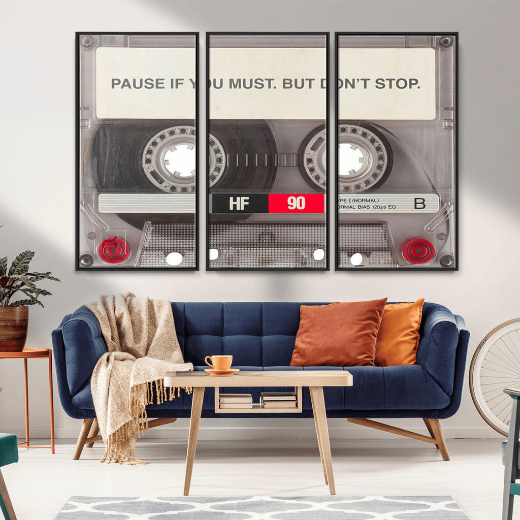 Music Cassette Iconic Wall Art Canvas Print