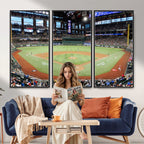 Texas Rangers Baseball Team Print, Arlington Globe Life Field Stadium Wall Art
