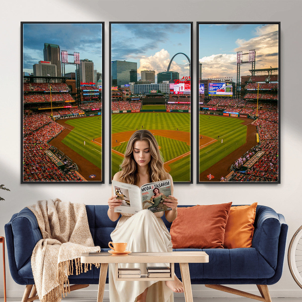St. Louis Cardinals Baseball Team Print, Busch Stadium Wall Art, Framed and Ready to Hang