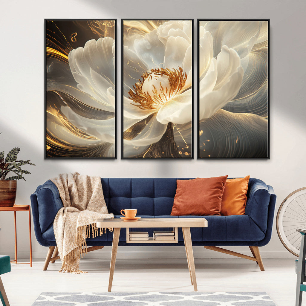 Abstract Floral Wall Art Canvas Print
