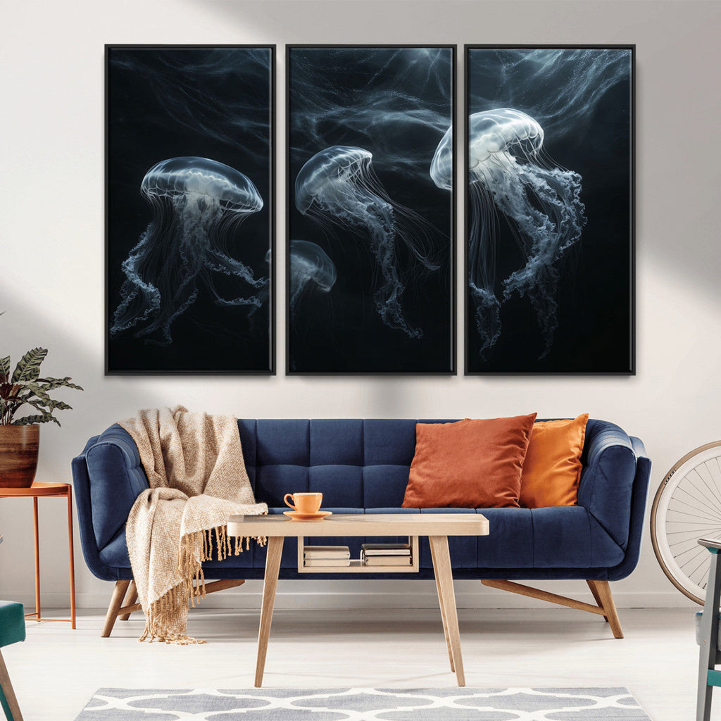 Jellyfish Wall Art Canvas Print, Elegant Wall Decor