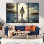 Jesus Walking on Water Wall Art | Canvas Print | Ready to Hang