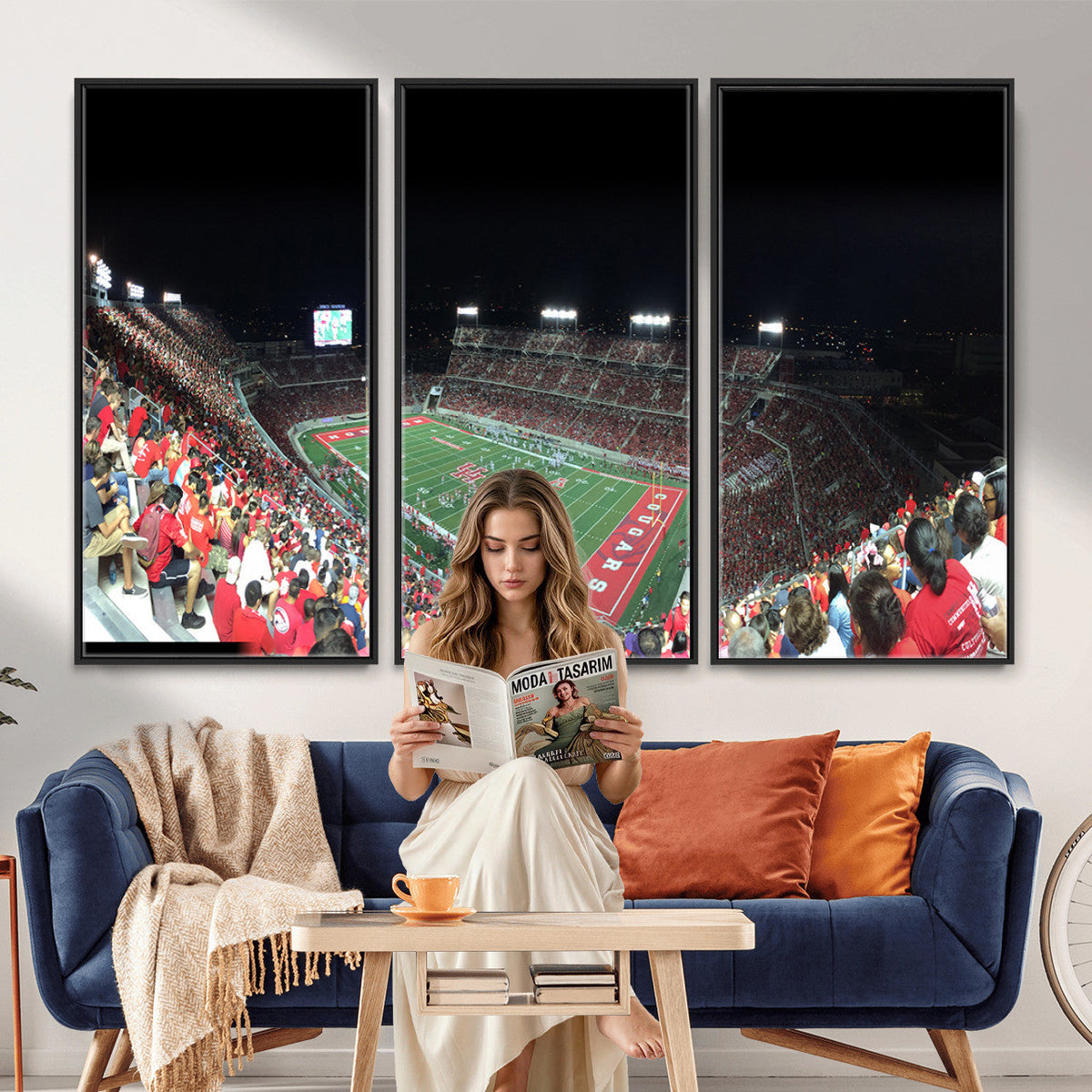 Houston Cougars Football Team Print, Houston TDECU Stadium