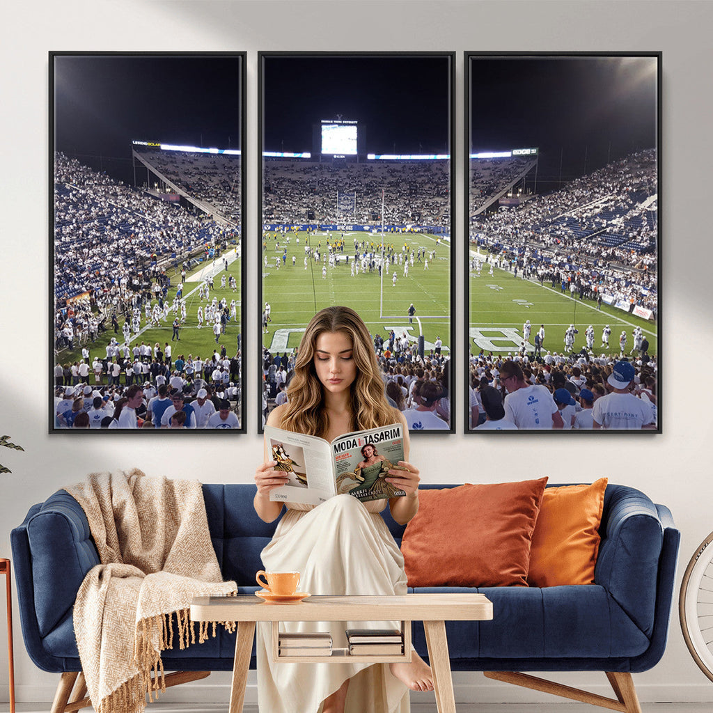 Brigham Young University Cougars Football Print Canvas
