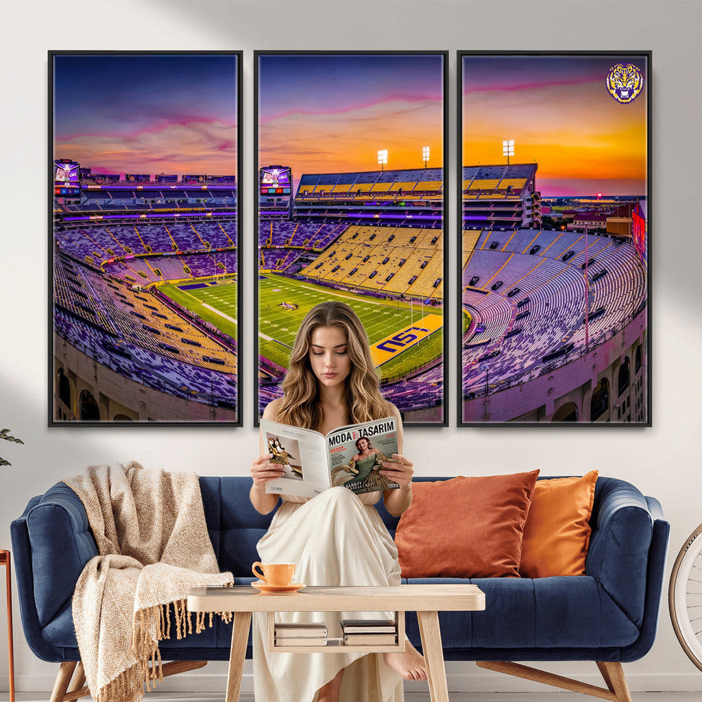 The Louisiana State University Tigers Football Team Print, Framed and Ready to Hang