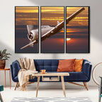 Old War Plane Wall Art Canvas Print