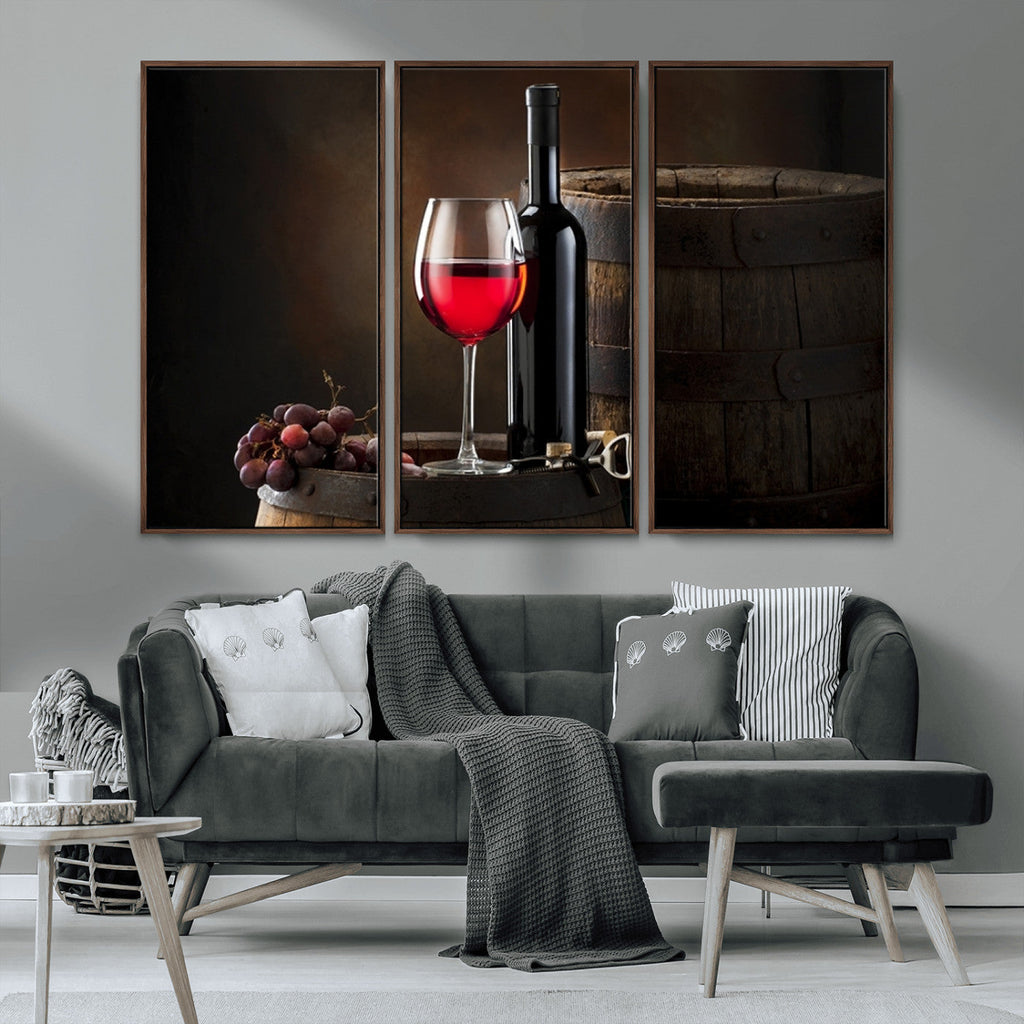 Red Wine and Bottle Canvas Print