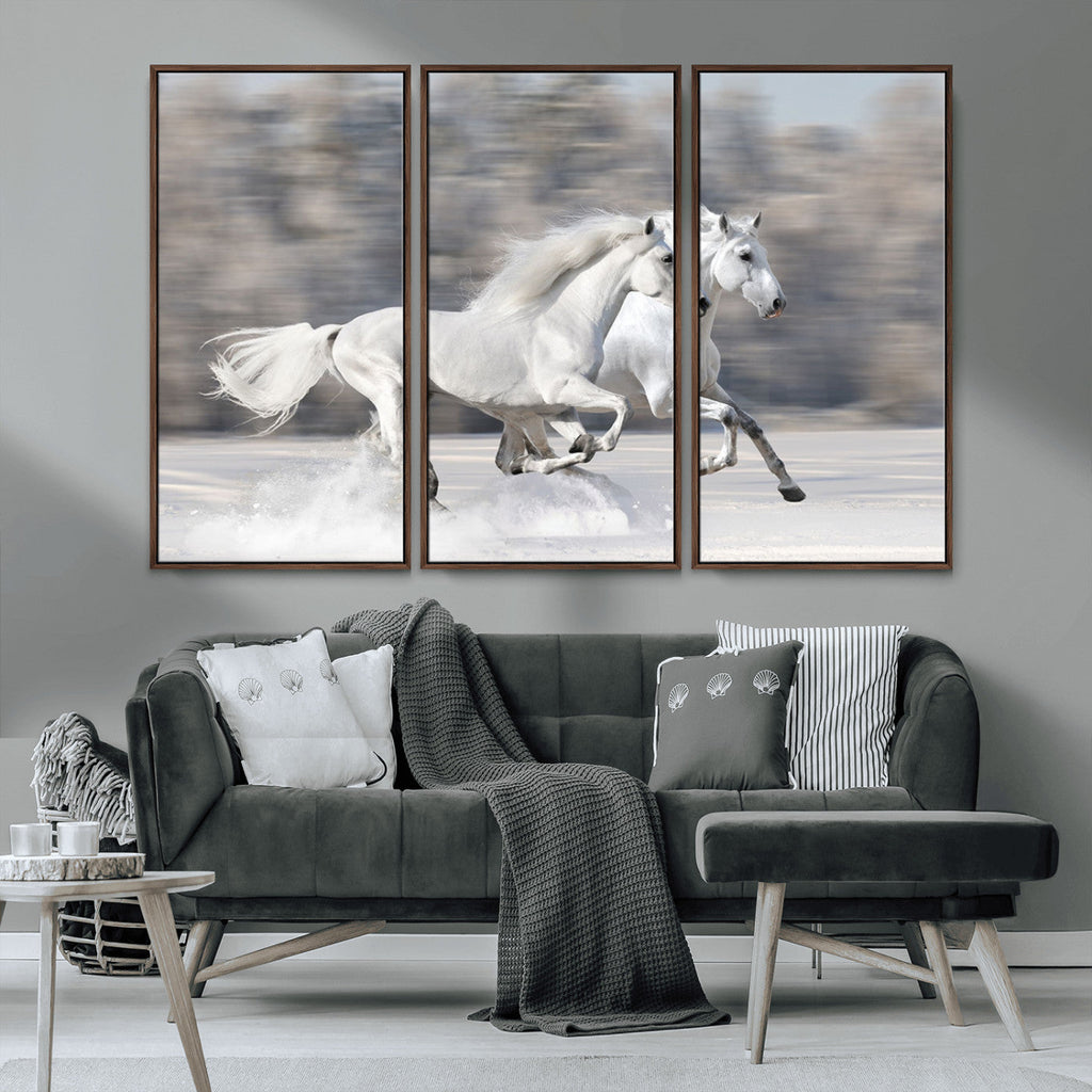 The White Horses Wall Art, Framed White Horses Wall Art