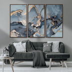 Multipanel Marble Fluid Effect Wall Art Abstract Canvas Wall Art Print