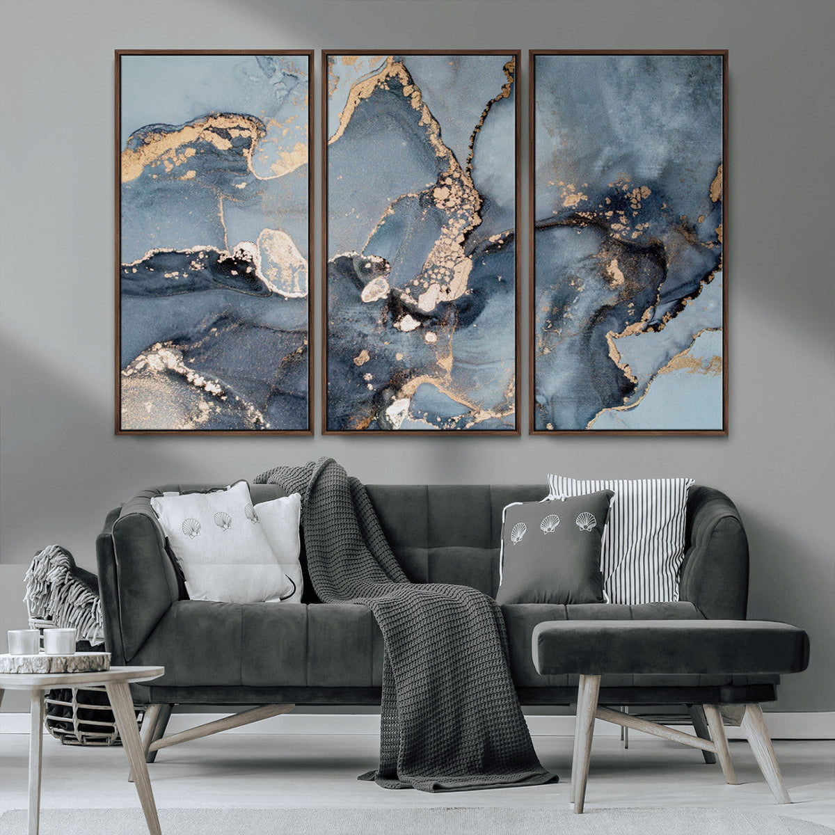 Multipanel Marble Fluid Effect Wall Art Abstract Canvas Wall Art Print