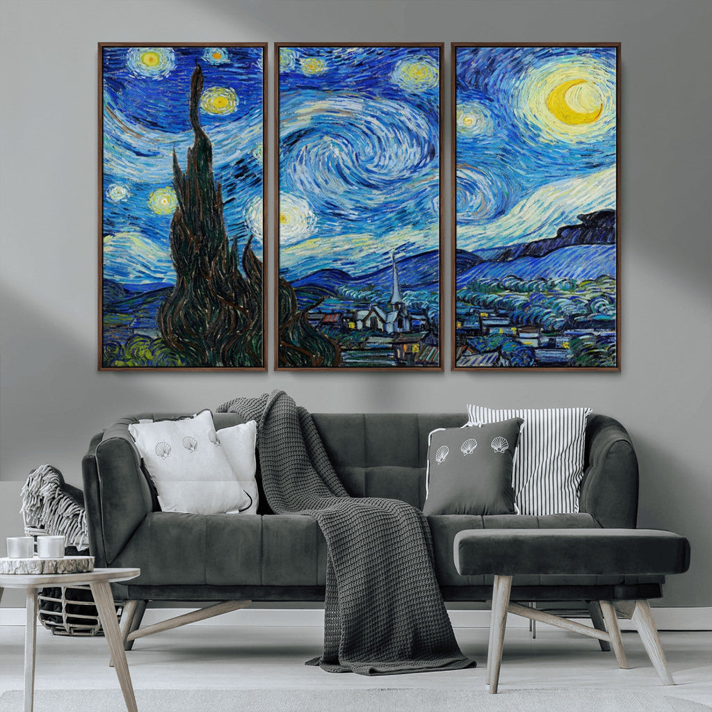 Vincent Van Gogh The Starry Night Abstract Wall Art Canvas Print