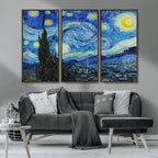 Vincent Van Gogh The Starry Night Abstract Wall Art Canvas Print