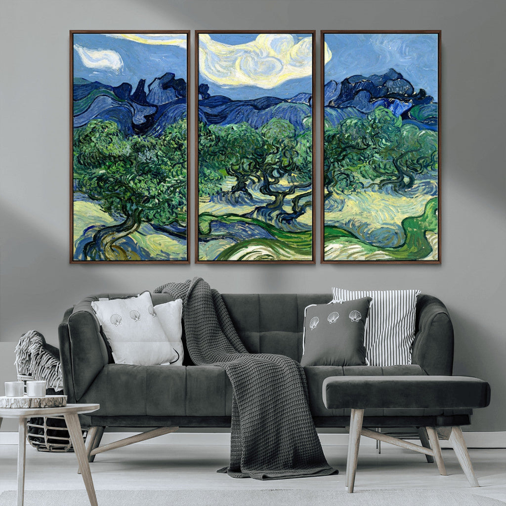 Olive Trees Van Gogh Wall Art Canvas Print
