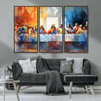 Abstract Watercolor The Last Supper Wall Art