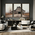Farmhouse Rustic Barn Wall Art Canvas Print, Framed and Ready to Hang