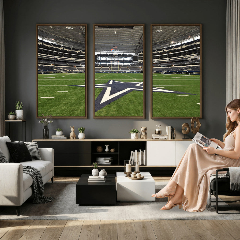 Dallas Cowboys Football Team Print - Arlington AT&T Stadium