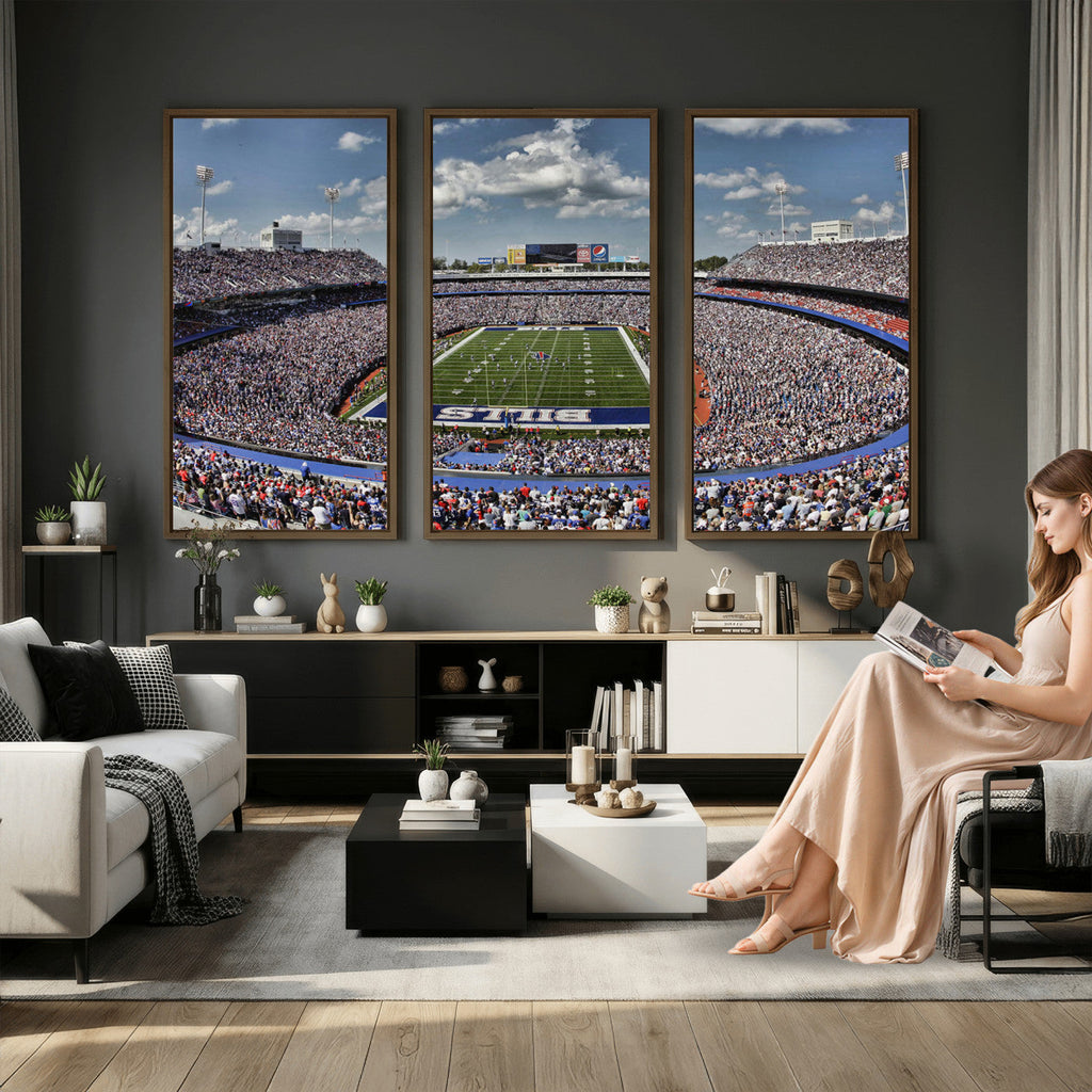 Buffalo Bills Highmark Stadium Wall Art Canvas Print, Bills Game Day Decor