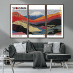 Framed Yayoi Kusama 1986 Wall Art Print | Japanese Wabi Sabi Vibrant Abstract Landscape Canvas