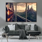 Harry Castle Wall Art Canvas Print, Wizard School Wall Art