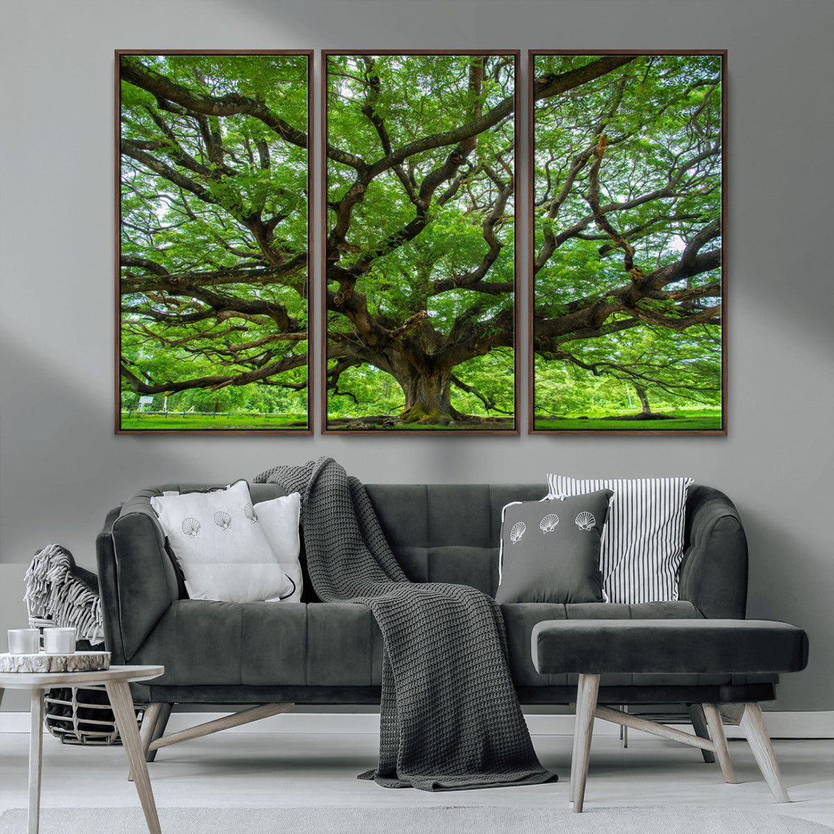 Ancient Tree Wall Art Canvas Print, Framed Sprawling Branches
