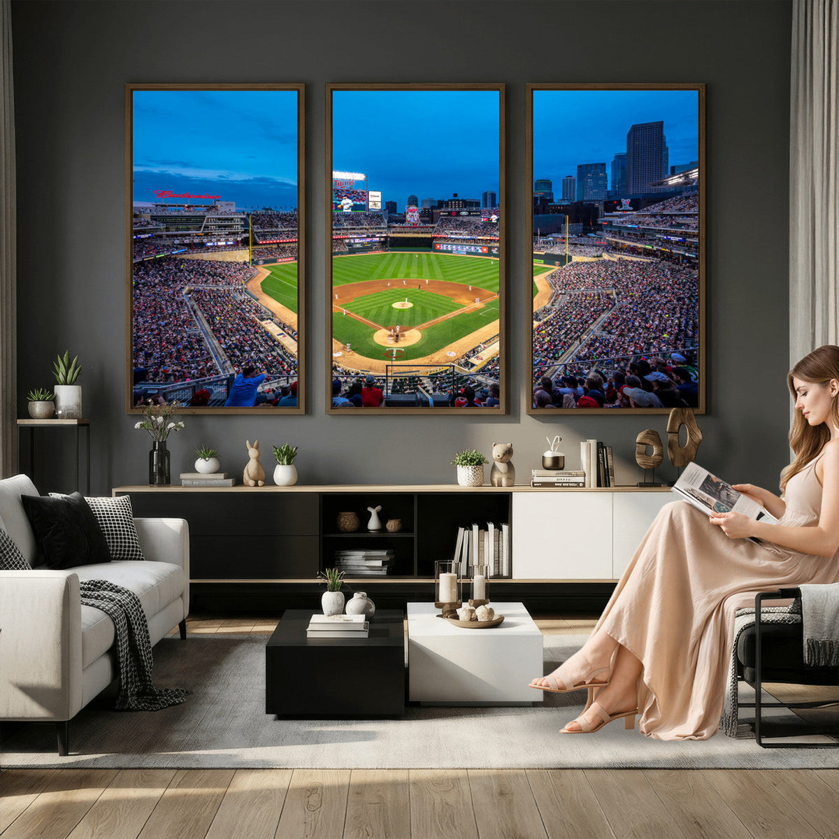 Target Field Stadium Wall Art Canvas Print, Minnesota Twins