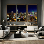 Atlanta Skyline Wall Art Canvas Print | Modern Cityscape