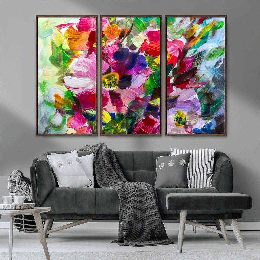 Oil Flower Abstract Canvas Print