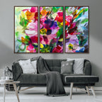 Oil Flower Abstract Canvas Print