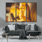 Gold Buddha Statue Hands Wall Art Canvas Print