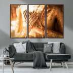 Buddha Statue Hands Wall Art Canvas Print