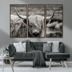 Cow Focus Canvas Wall Art Print