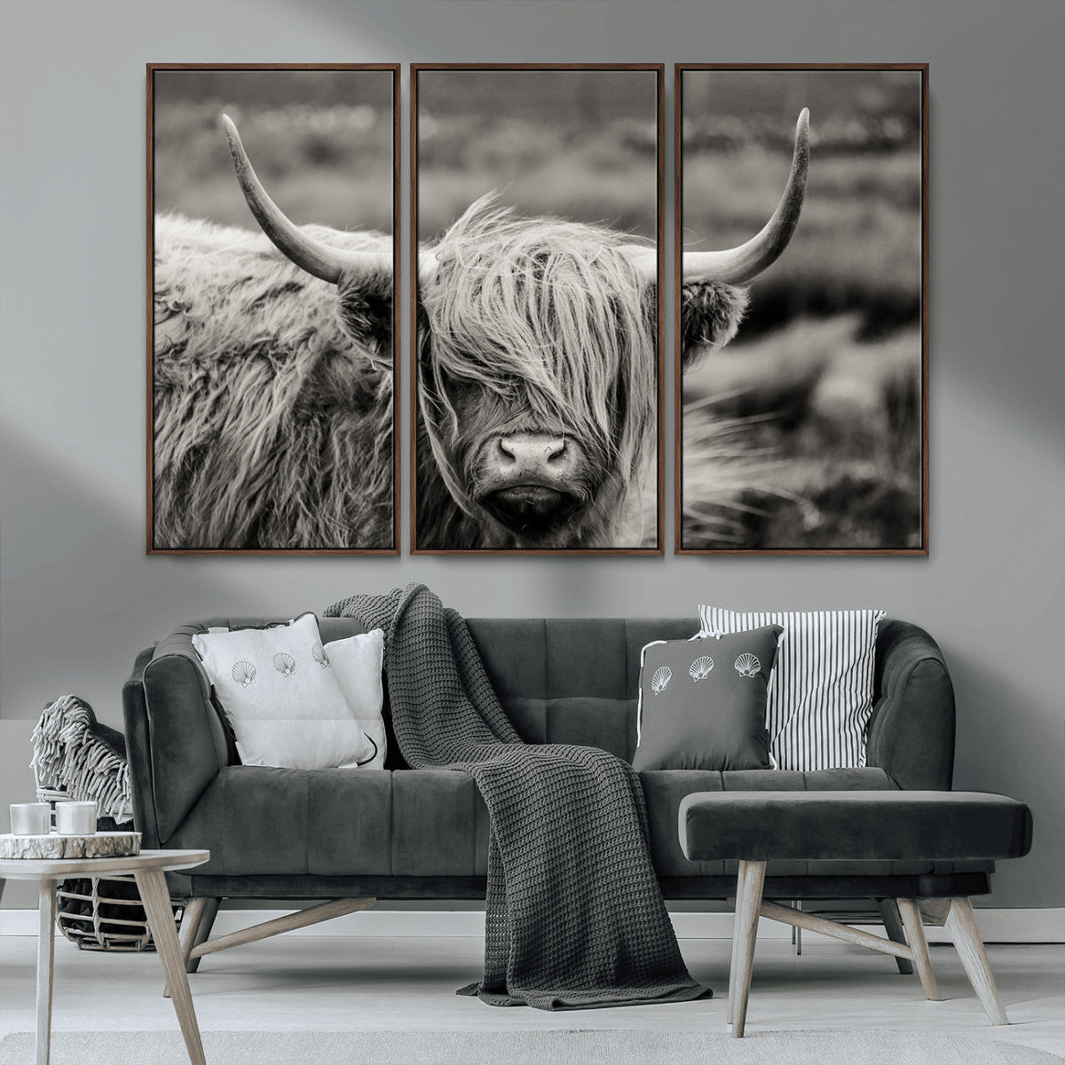 Cow Focus Canvas Wall Art Print