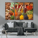 Spices Kitchen Wall Art Canvas Print