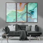 Colorful Marble Fluid Effect Canvas Wall Art Print