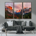 Yosemite Half Dome Wall Art Canvas Print El Capitan