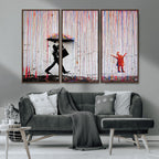 Banksy Wall Art Canvas Print | Framed Graffiti Street Art Picture