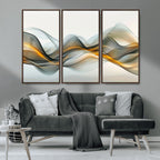 Abstract Wave Canvas Wall Art | Fluid Contemporary Elegance in Motion