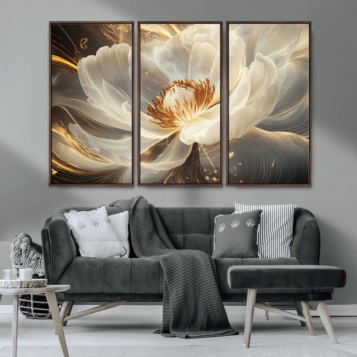 Abstract Floral Wall Art Canvas Print